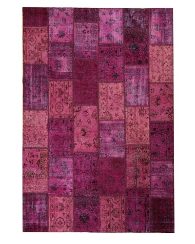 Azra Imports Overdyed Vintage Patchwork Rug [Purple]