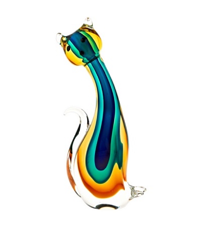 Badash Crystal Art Glass 11″ Cat Figurine