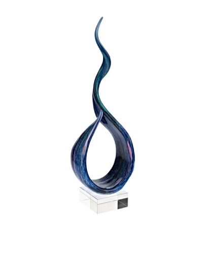 Badash Crystal Murano Style Art Glass Centerpiece Monet, 18″