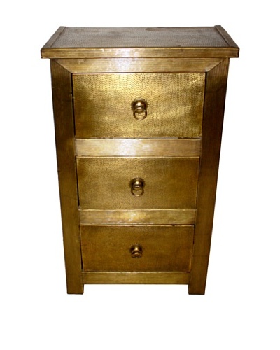 Badia Design Moroccan 3-Drawer Dresser, Bronze