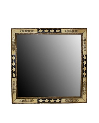 Badia Design Square Bone Mirror, Beige