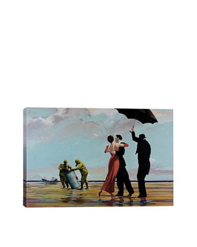 Banksy Dancing Butler On Toxic Beach Crude Oil Giclée Canvas Print
