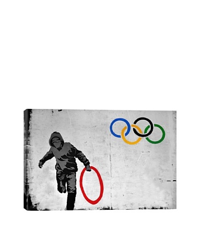 Banksy Olympics Stolen Ring Street Art Ultrachrome Canvas Print