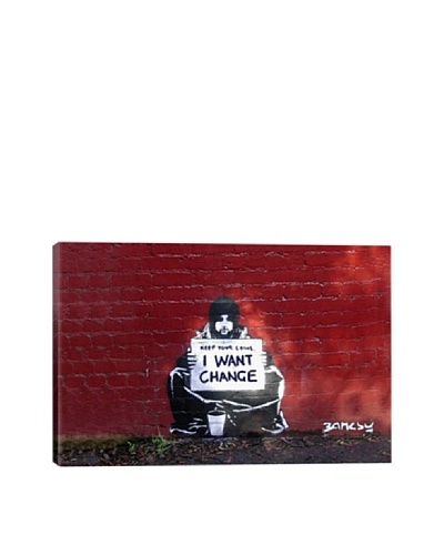 Banksy Keep Your Coins, I Want Change Giclée Canvas Print