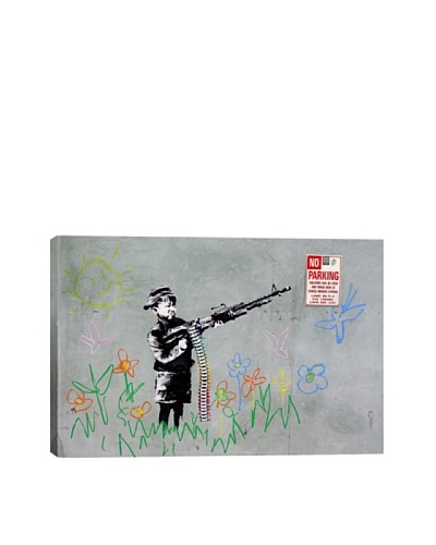 Banksy Boy With Gun Ultrachrome Canvas Print