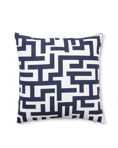 Barclay Butera Seaside 18″ x 18″ Geometric Throw Pillow [White/Navy]