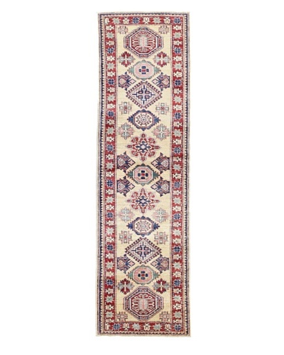 Bashian Fine Kazak Rug, Ivory, 2′ 4″ x 7′ 9″ Runner