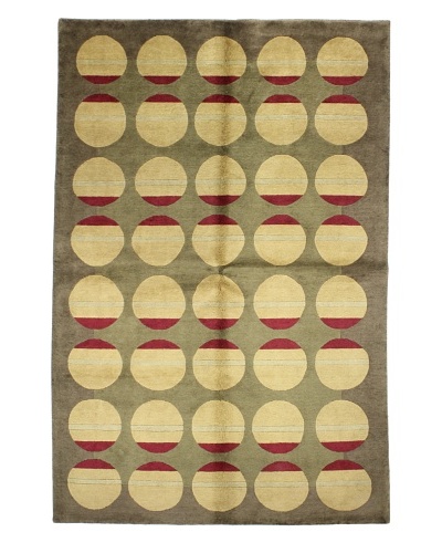 Bashian Ashok Rug, Moss, 5′ 10″ x 9′