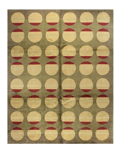 Bashian Ashok Rug, Moss, 7' 8 x 9' 9