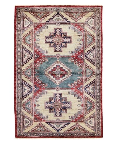 Bashian Fine Kazak Rug, Red, 3′ 5″ x 5′ 2″