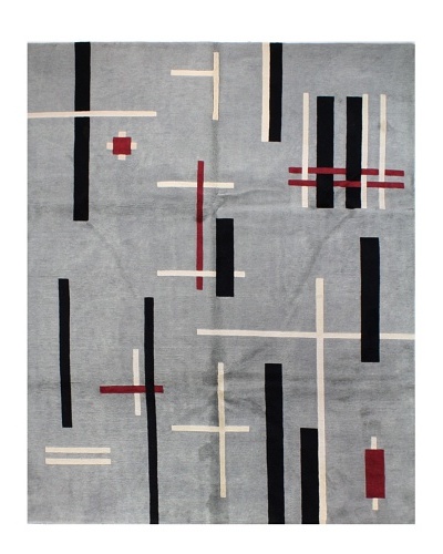 Bashian Ashok Rug, Grey, 7' 10 x 9' 8