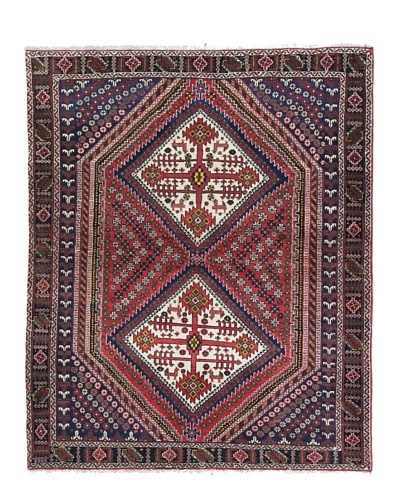 Bashian Afshar Rug, Red, 4′ 2″ x 5′ 2″