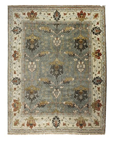 Bashian Rugs Hand-Knotted Indo-Oushak Rug, Slate, 8' x 10'