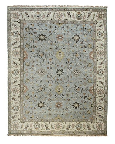 Bashian Rugs Hand-Knotted Indo-Oushak Rug, Light Blue, 8′ x 10′