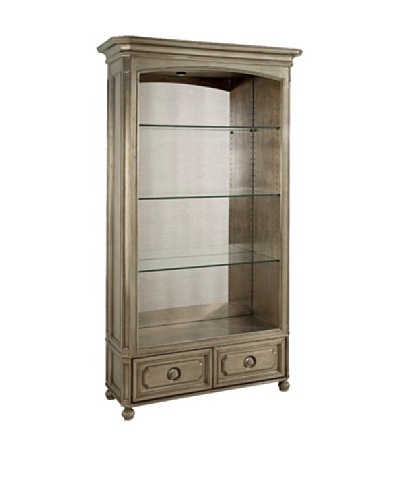 Bassett Mirror Palazzina Bookcase, Champaign Silver