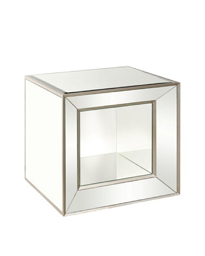 Bassett Mirror Minetta Mirrored Accent Table, Mirrored