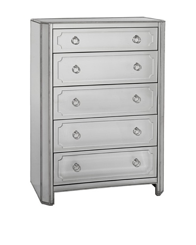 Bassett Mirror Chapman 5-Drawer Tall Chest, Mirrored