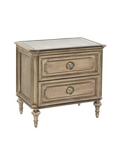 Bassett Mirror Palazzina Library Chest, Champaign Silver