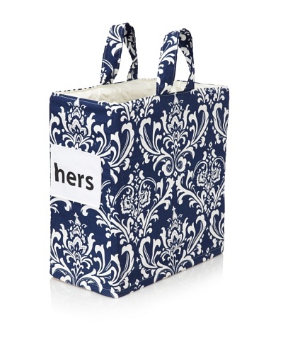 Chateau Blanc Nantucket “Hers” Hamper, Navy/White