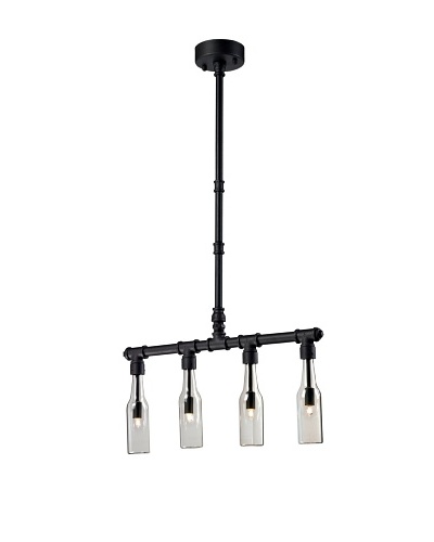 Bel Air Lighting Bottled Black 4-Light Pendant Light