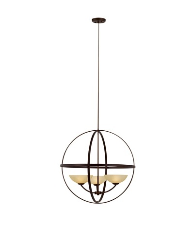 Bel Air Lighting Hercules Spherical Antique Bronze 3-Light Chandelier