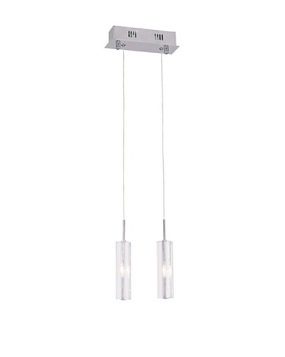 Bel Air Lighting Syrma Adjustable 2-Drop Mini-Pendant, Polished Chrome