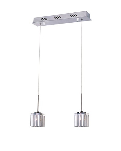 Bel Air Lighting Kuma 2-Drop-Pendant, Polished Chrome