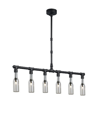 Bel Air Lighting Bottled Black 6-Light Pendant Light