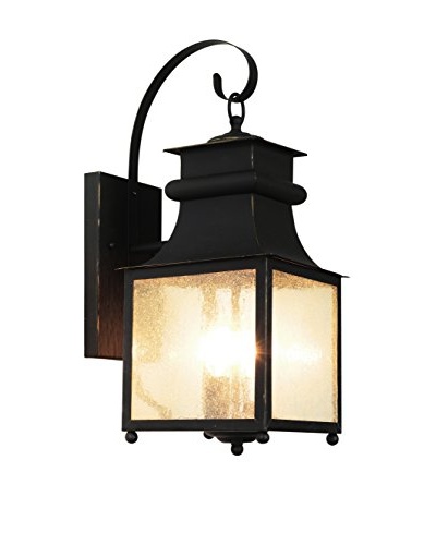 Bel Air Lighting 3-Light Coach Lantern, Weather Bronze