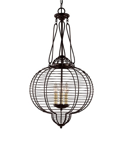 Bel Air Lighting French Basket Black 16 Pendant Light
