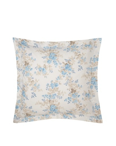 Bella Letto Iris Euro Sham, White/Turquoise