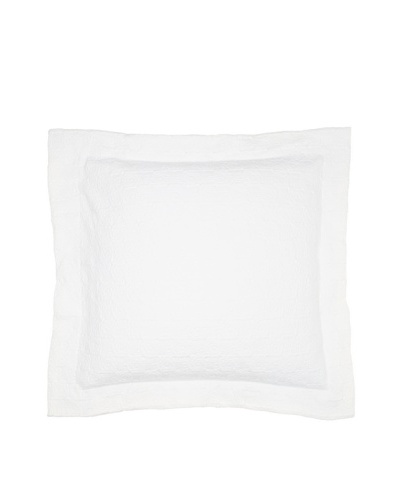 Belle Epoque Rose Coastal Matelassé Euro Sham, White, 26 x 26