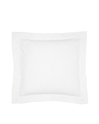 Belle Epoque Rose Coastal Matelassé Euro Sham, White, 26 x 26