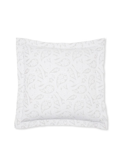 Belle Epoque Kashmir Paisley Euro Sham, Grey/White, 26 x 26