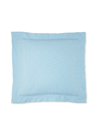 Belle Epoque Rose Coastal Matelassé Euro Sham, Cashmere Blue, 26 x 26