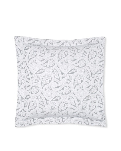 Belle Epoque Kashmir Paisley Euro Sham, Black/White, 26 x 26