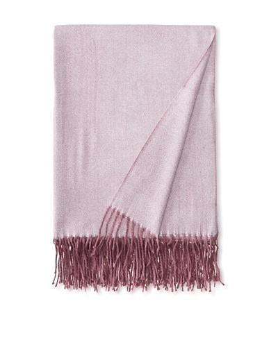 Belle Epoque Herringbone Cashmere Touch Throw, Lilac, 50 x 70