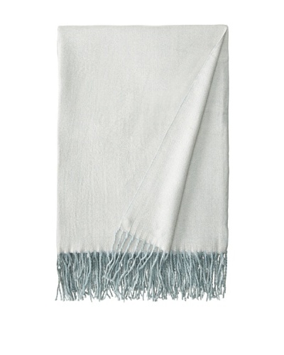 Belle Epoque Herringbone “Cashmere Touch” Throw, Blue, 50″ x 70″