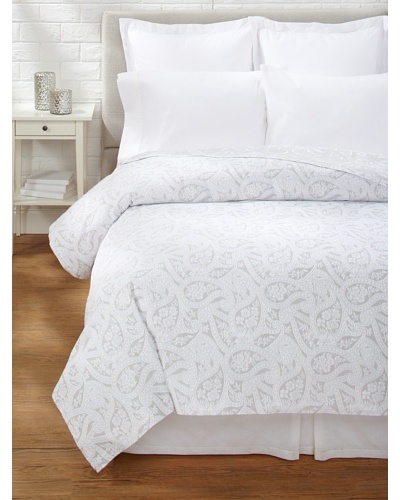 Belle Epoque Kashmir Paisley Coverlet [Grey/White]