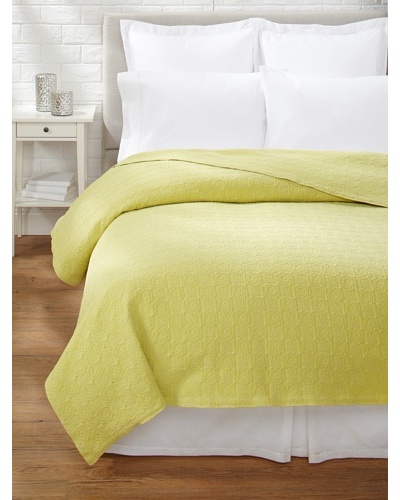 Belle Epoque Rose Coastal Matelassé Coverlet [Citron]