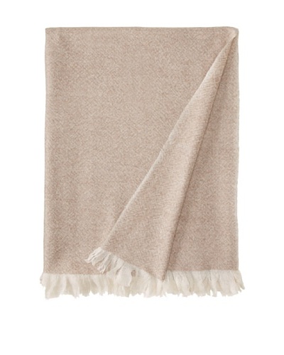 Belle Epoque Heathered Cashmere Throw, Brown, 50 x 70