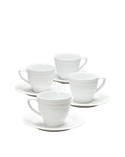 BergHOFF Set of 4 Elan Teacup & Saucers