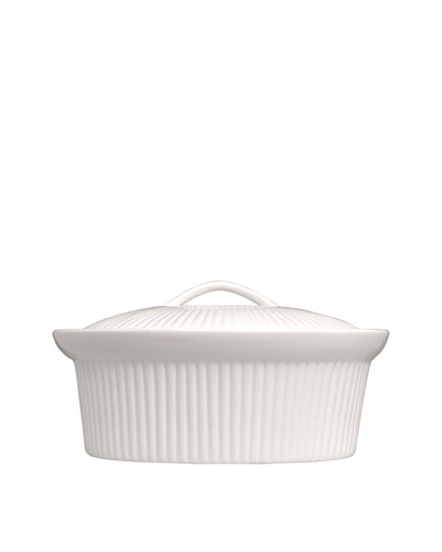 BergHOFF Hotel Line Bianco Oval Covered Casserole, White, 10” x 12.25”As You See