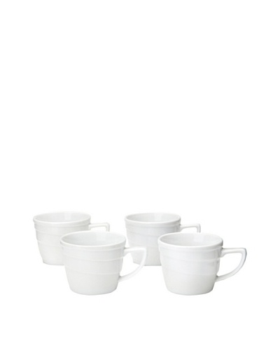 BergHOFF Set Of 4 Hotel Line Espresso Cups, White, 3.25-Oz.