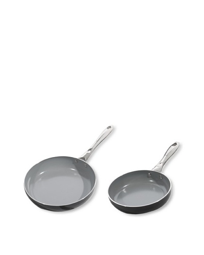 BergHOFF Boreal Aluminum Nonstick 8 & 10'' Fry Pan Set, Black