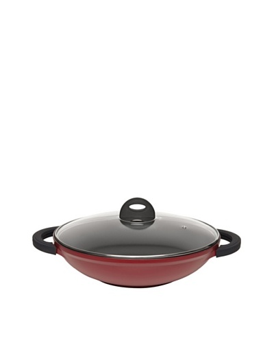 BergHOFF EarthChef 12.5″ Cast Aluminum Covered Wok, Red
