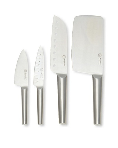 BergHOFF 4-Piece Santoku Knife Set, Silver