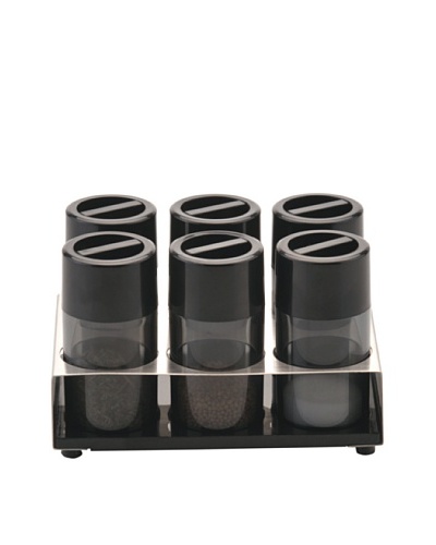 BergHOFF Cubo 7-Piece Condiment Set, Black