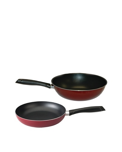 BergHOFF Geminis 2-Piece Fry and Stir-Fry Pan Set, RedAs You See