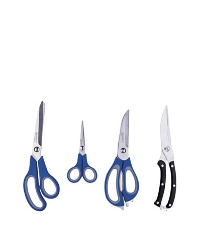 BergHOFF 4-Piece Scissor Set, Silver/Blue